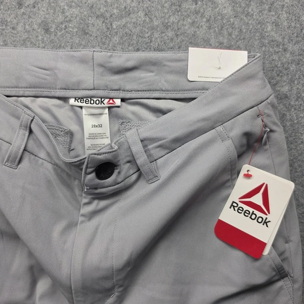 Reebok Men's 28x32 Anchor Tapered Five Pocket Pants LIGHT GRAY